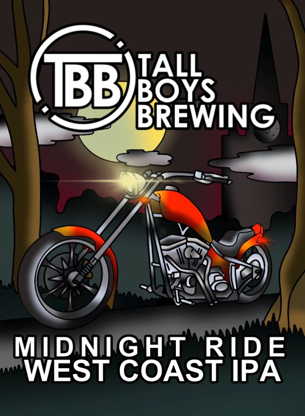 画像1: Tall Boys Brewing　Midnight Ride West Coast IPA（トールボーイズブルーイング ミッドナイトライド ウエストコーストアイピーエー）　500ml (1)