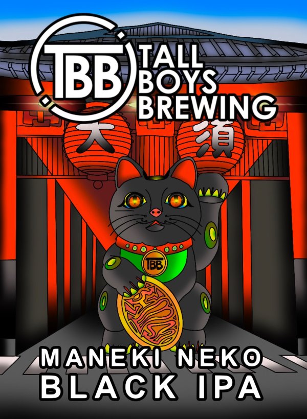 画像1: Tall Boys Brewing　Maneki Neko Black IPA（トールボーイズブルーイング マネキネコ ブラックアイピーエー）　500ml (1)