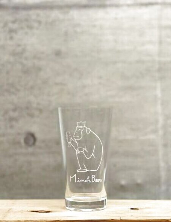 画像1: Minoh Beer　Osaru Glass（箕面ビール おさるグラス）　大　473ml (1)