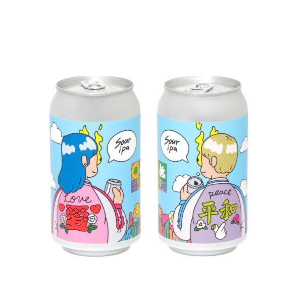 画像1: Hobo Brewing　愛と平和 Sour IPA（ホーボーブルーイング  あいとへいわ サワーアイピーエー）　350ml　近日 (1)